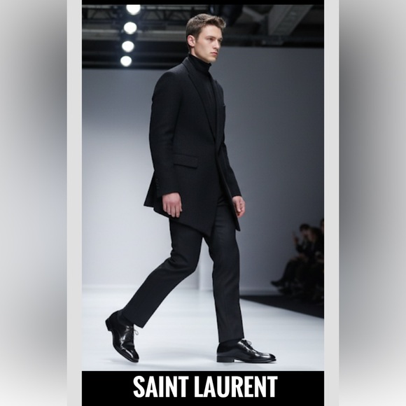 New authentic Saint Laurent luxury designer patent leather dress shoes 11.5